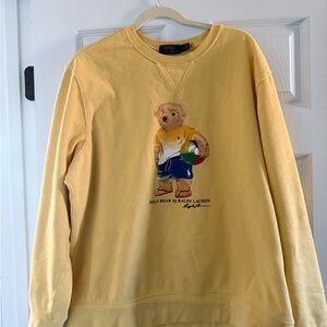 Ralph Lauren Yellow Polo Bear Crewneck Sweater - Summer Beach Ball